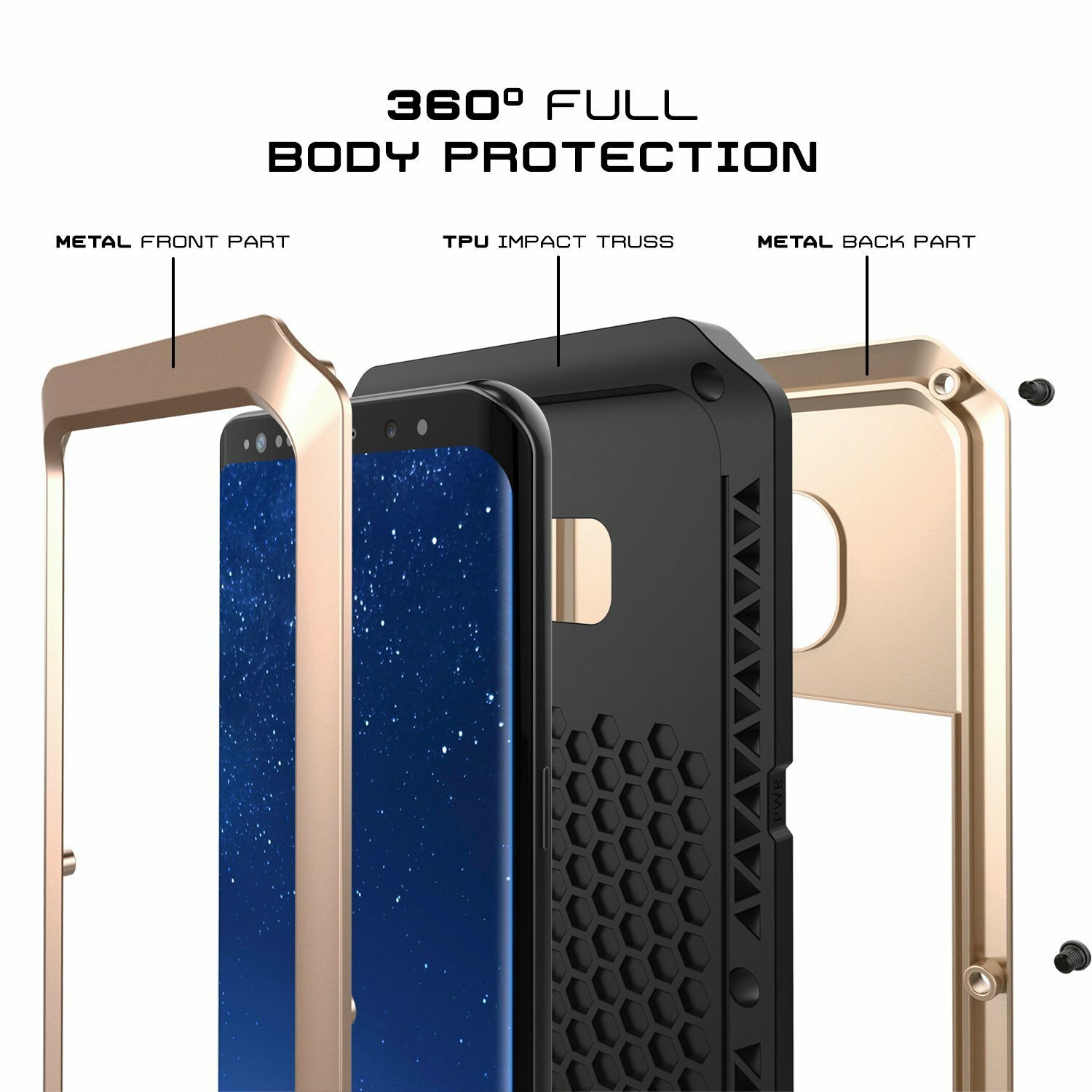 For Samsung Galaxy S24 S23 S22 S21 S20 S10 Note Metal Aluminum Heavy Duty Case