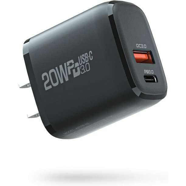 PD 20W USB Type C Fast Charger Power Adapter Dual Port Quick Charge Wall Charger