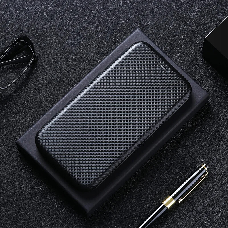 For OnePlus 12 12R Carbon Fiber Rugged Leather TPU Shockproof Wallet Slot Case