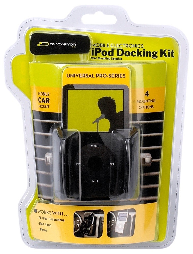 Bracketron IPM202BL Mobile Electronics iPod Docking Kit Car Vent Mount