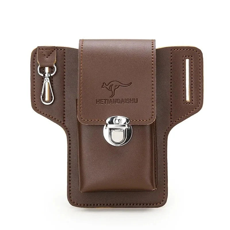 Men Cell Phone Belt Pack Bag Loop Waist Holster Pouch Case​ Leather Wallet Cover