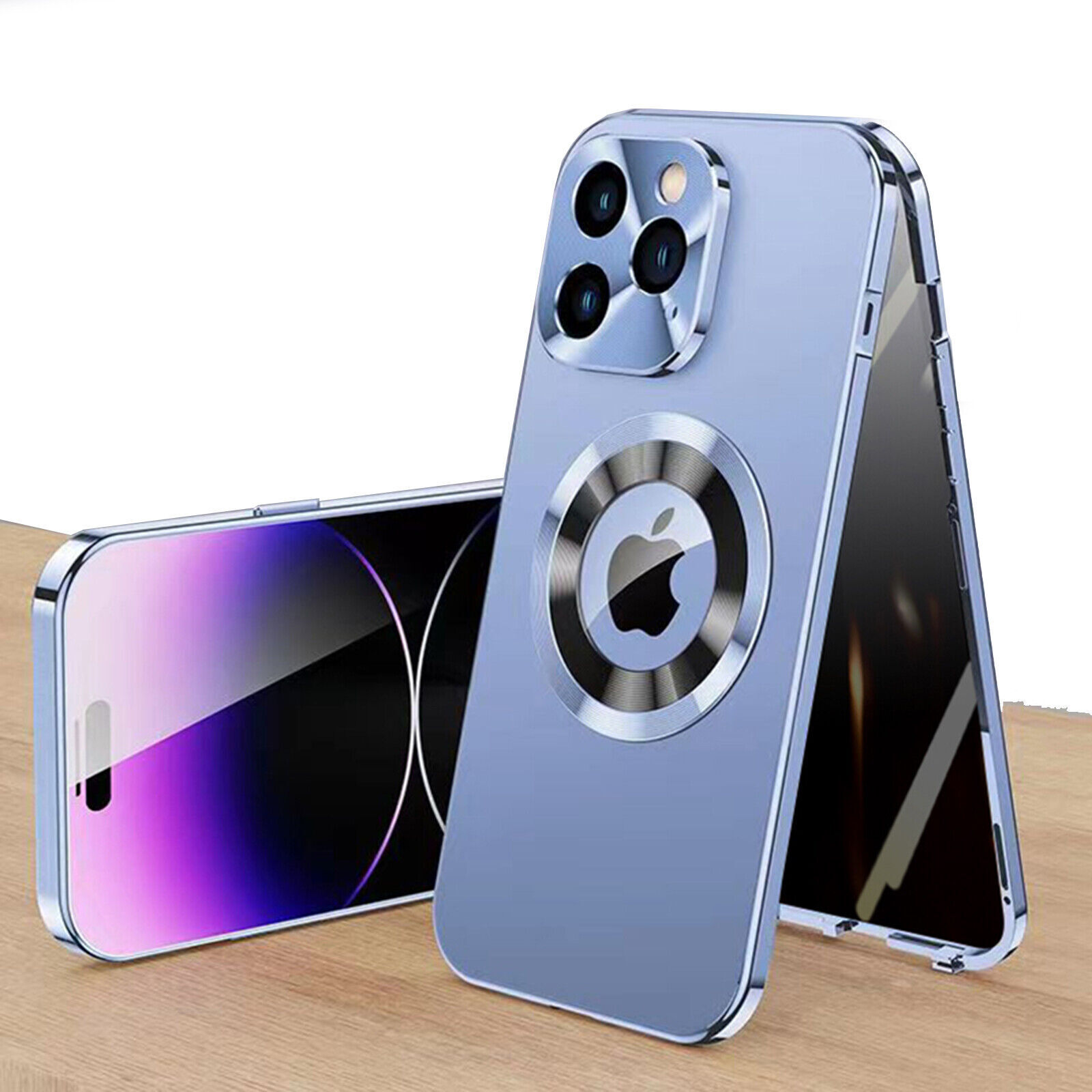 For iPhone 15 14 13 12 Pro Max Shockproof Slim Phone Case with Screen Protector