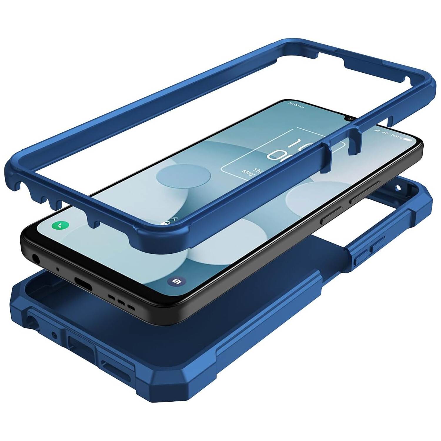 For Lively Jitterbug Smart4 Case 2 Layer Shockproof Corners TPU Bumper Cover