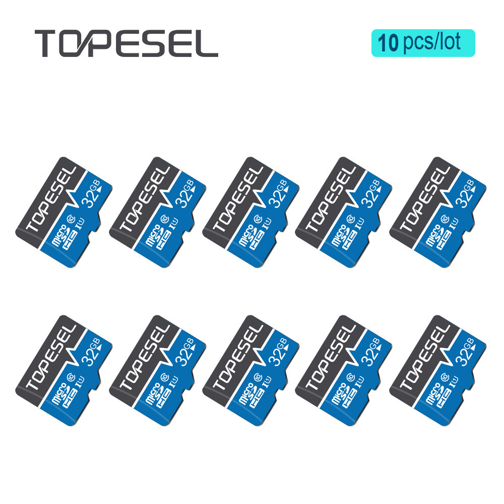 TOPESEL 16G 32G 64G 128G Lot 1-100Pack U1 U3 High Speed Ultra SD Card TF Card