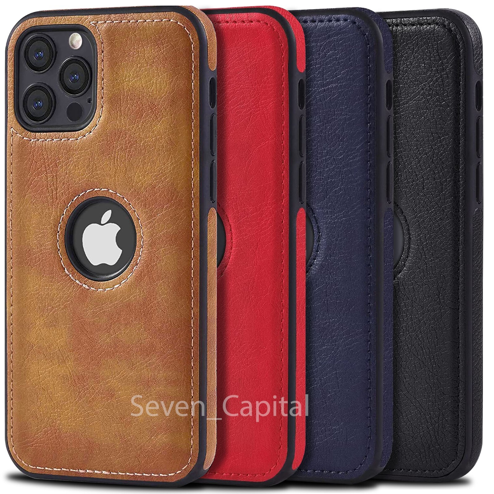For Apple iPhone 12 12 Pro Max Shockproof Leather Case Slim Non-Slip Grip Cover