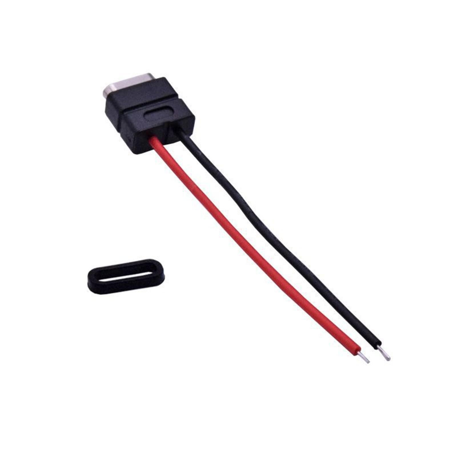 10PCS USB 2.0 Type-C Connector Welding Wire Waterproof Female Socket Charging f