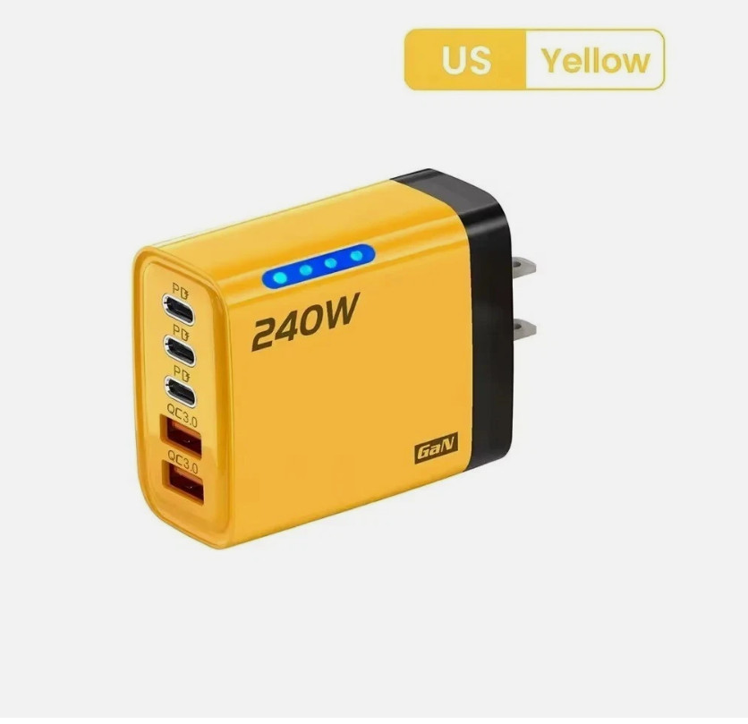 240W Fast Charging USB Type C US Wall Charger For Samsung iPhone Android Phone