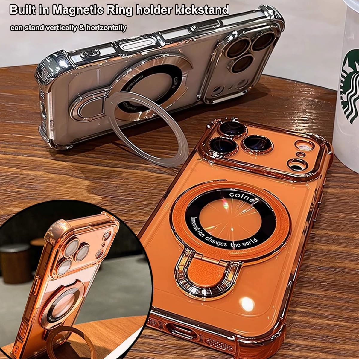For iPhone 17 Pro Max 16 15 14 13 12 Shockproof Mag Safe Stand Case Lens Cover