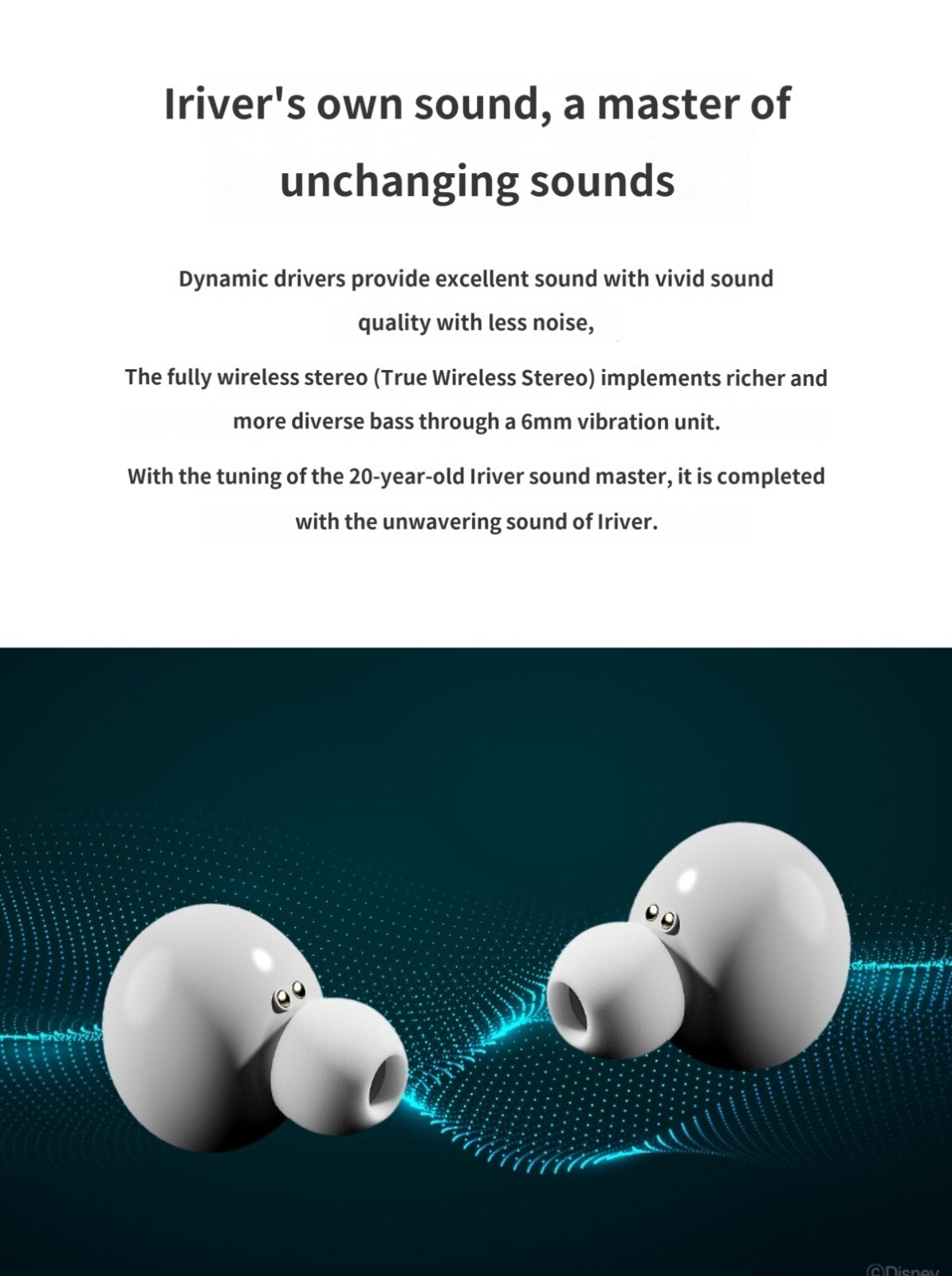 iRiver Disney Mickey Mplayer Free /Bluetooth wireless Earphones/Case+Neck strap