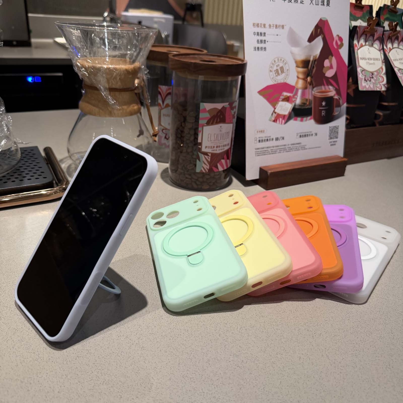 Mag Safe Case For iPhone 17 16 Pro Max 15 Pro Magnetic Ring Stand Phone Cover