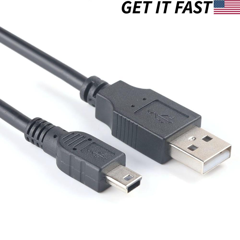 10pcs 5 Pin Mini USB Cable Data Sync Charging Cord for Camera, Nuvi, GPS, PS3