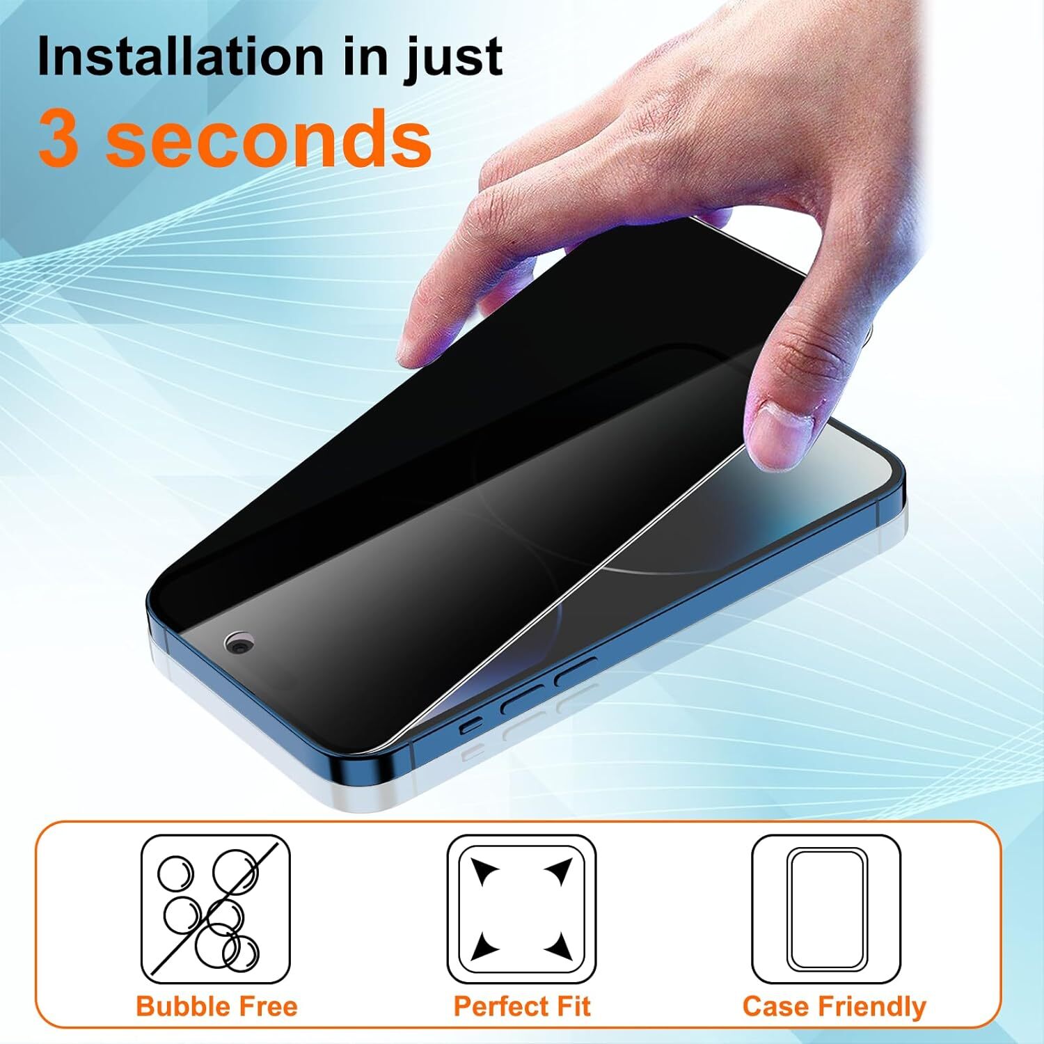 For iPhone 15 14 13 12 11 X Privacy Anti Spy Tempered Glass Screen Protector Lot