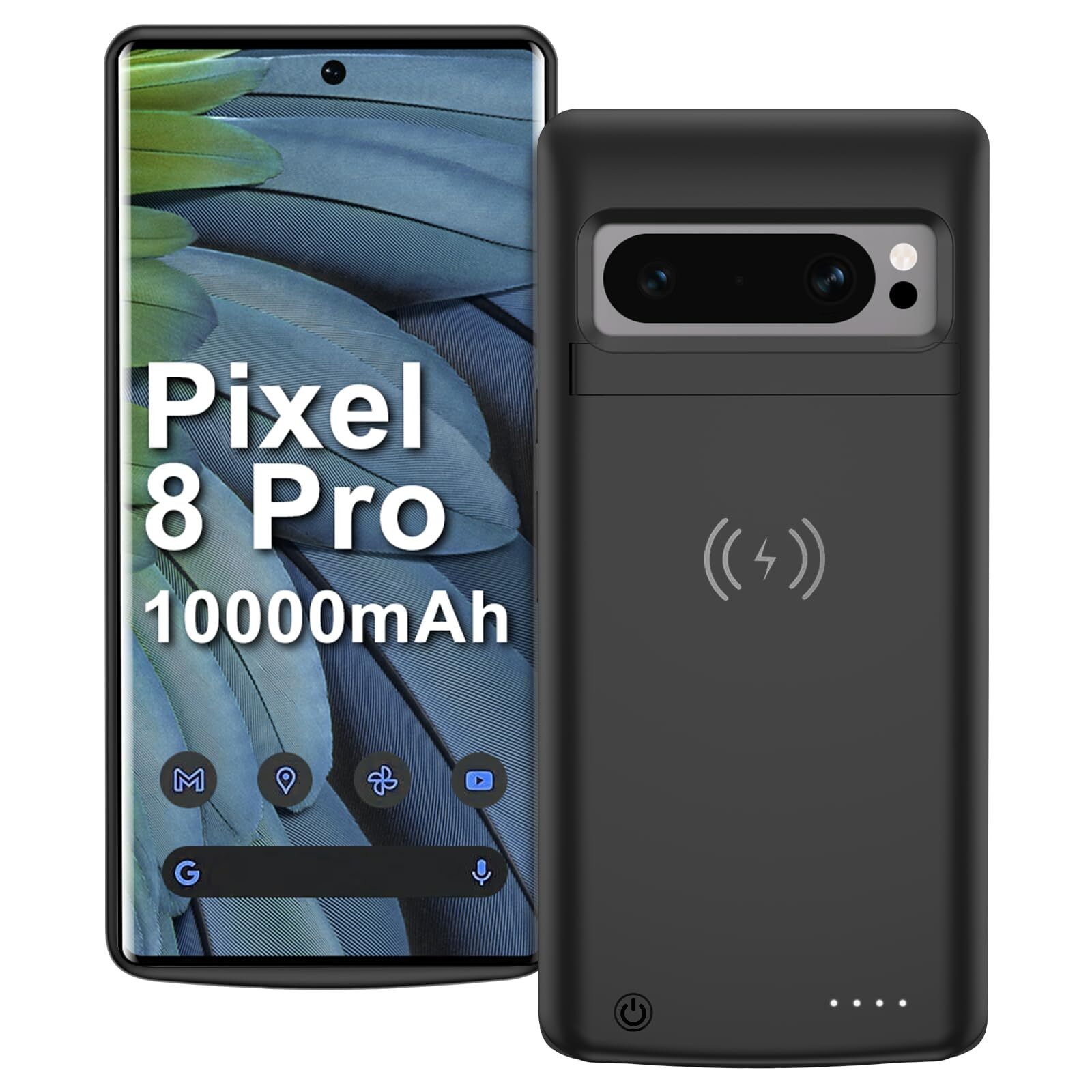 Wireless Charging Cover for Google Pixel 8 Pro Battery Charger Case Power Bank