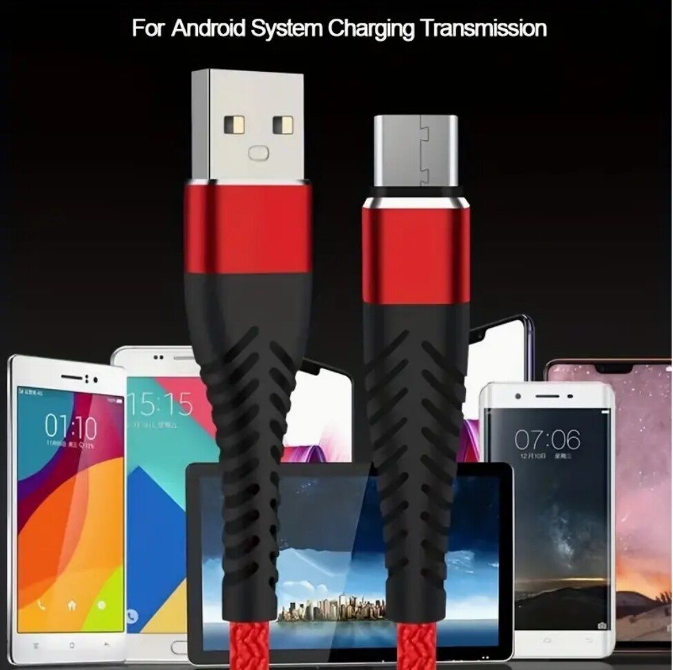Heavy Duty Micro USB Fast Charger Data Cable Cord For Samsung LOT Android HTC LG