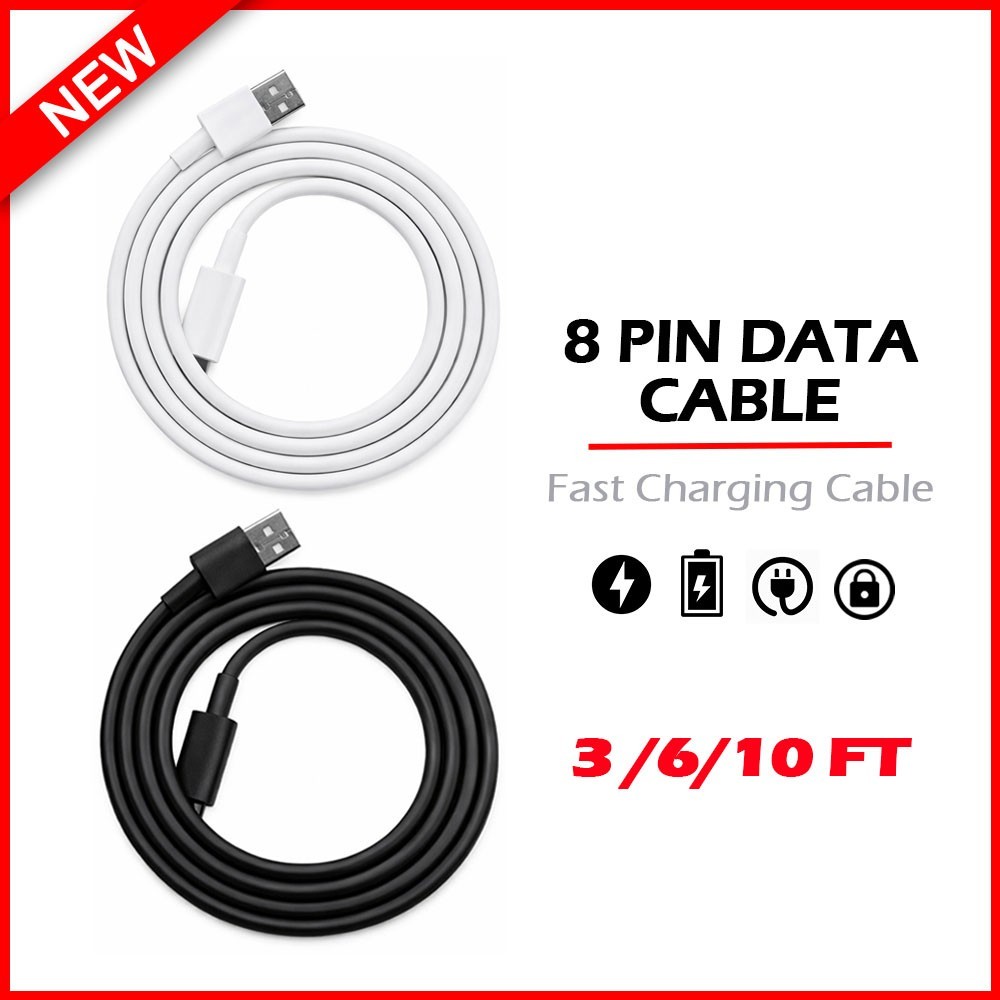3/10′ USB Charging Cord For iPhone SE 6 7 8 Plus XS XR 11 12 13 14 Charger Cable