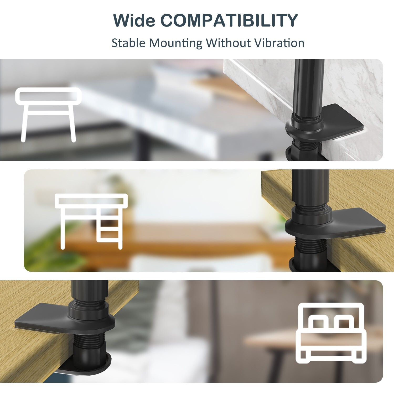 Universal Gooseneck Tablet Mount Phone Holder Flexible Long Arm Clamp Desk Bed