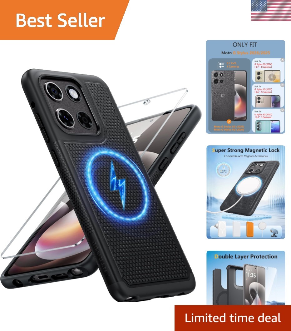 Stylish Anti-Slip Magnetic Case for Moto G Stylus 2026/2025 – Heavy Duty Defense