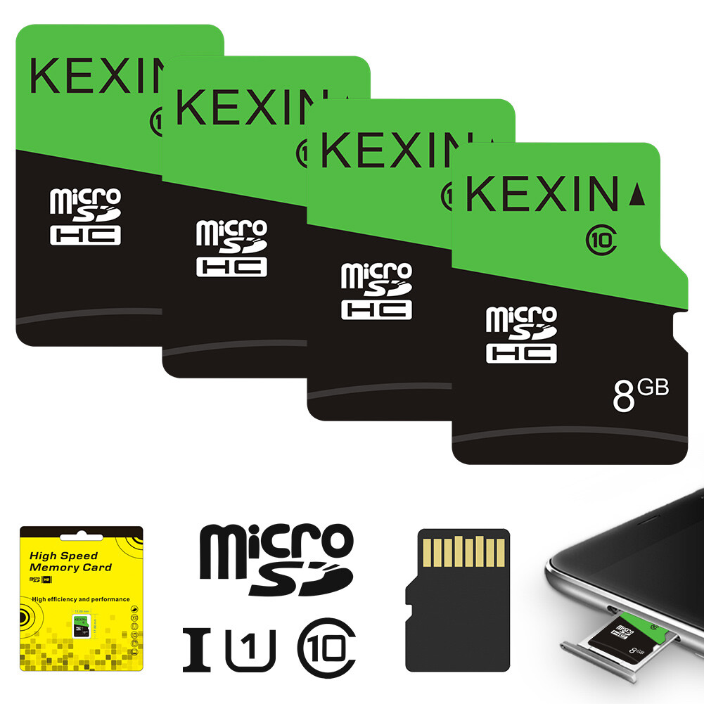 Kexin 5 /10 PACK 8GB Micro SD Cards Ultra SDHC Class 10 TF Card Memory Cards Lot