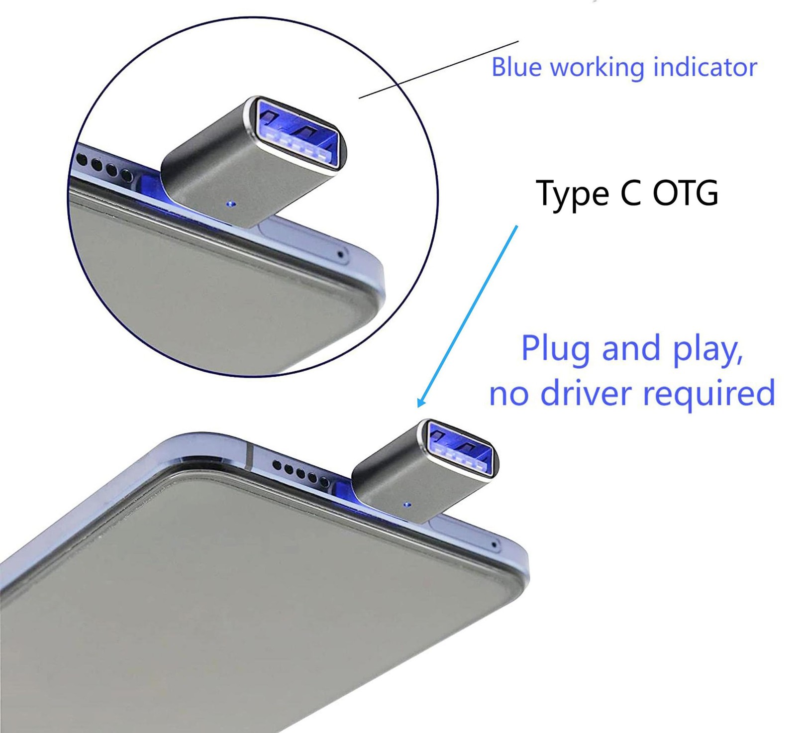OTG TypeC Male To USB 3.0 Female Adapter Converter HighSpeed Data 2 PCS