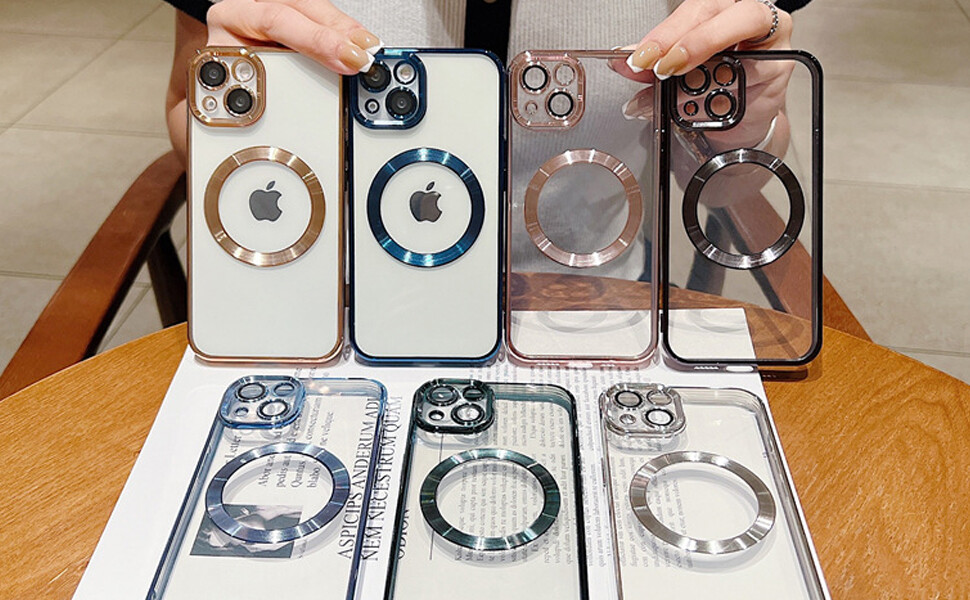 For Apple iPhone 15 14 13 12 11 Pro Max Case Mag Safe Magnetic Camera Lens Cover