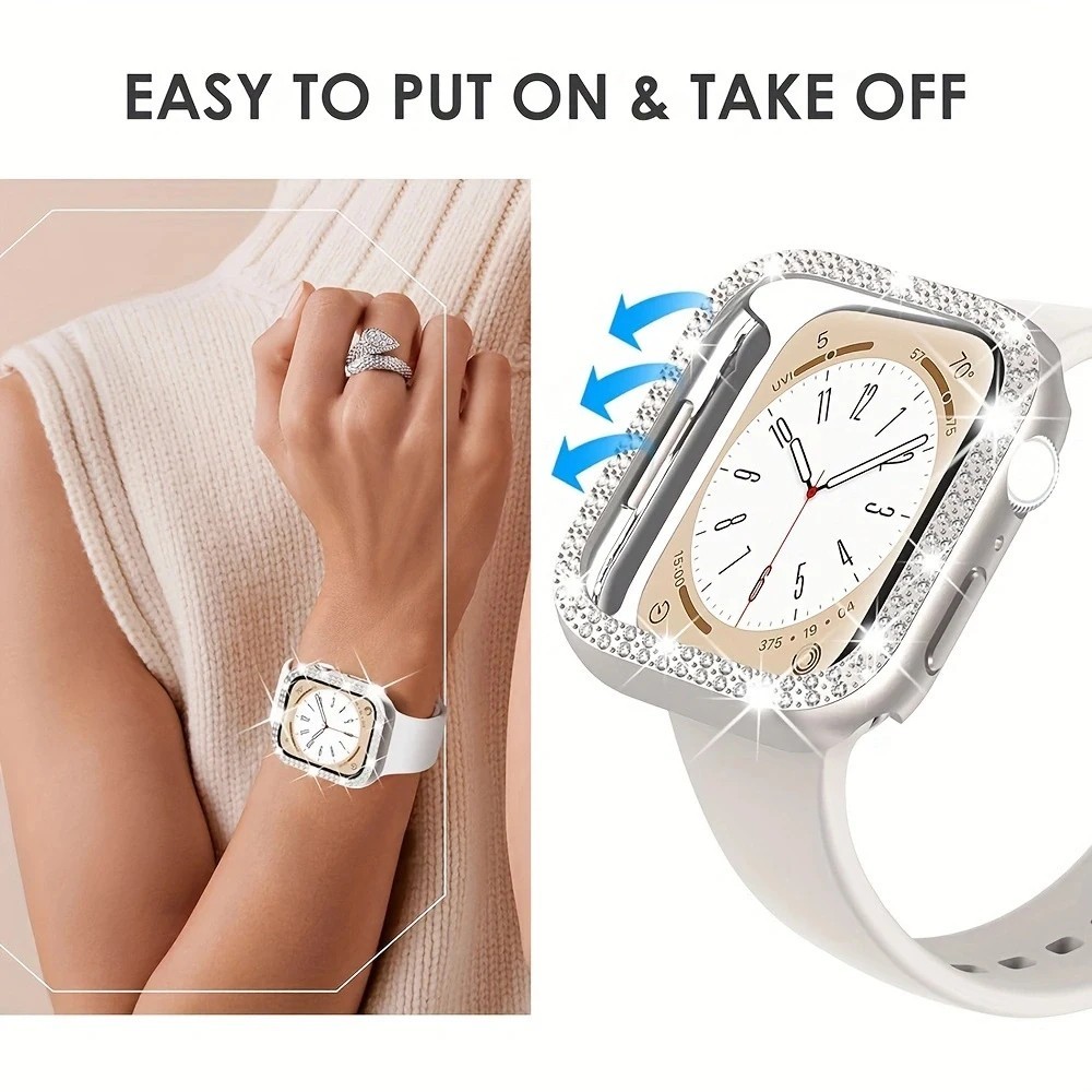 For Apple Watch 9/8/7/6/5/4/3/SE Diamond Bling Case Cover 38/40/41/42/44/45mm