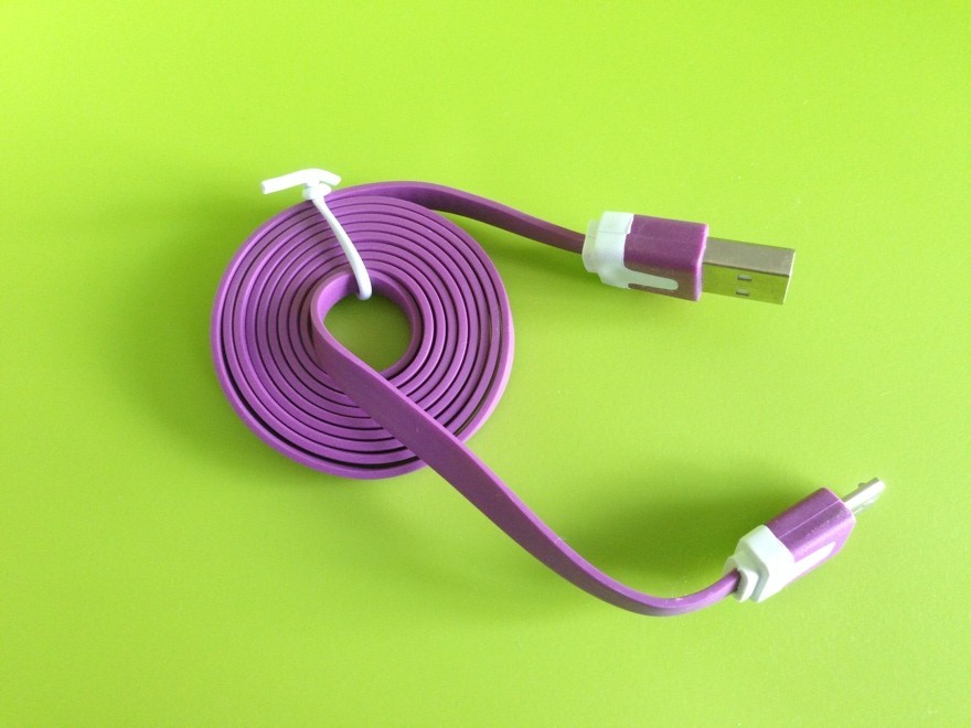 3Ft/6Ft/10Ft Micro USB 2.0 to USB Samsung Flat Noodle Data Sync & Charger Cable