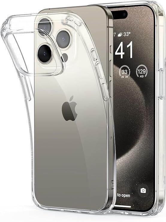 For iPhone 15 14 13 12 11 Pro Max Mini Soft Silicone Clear Cover Shockproof Case