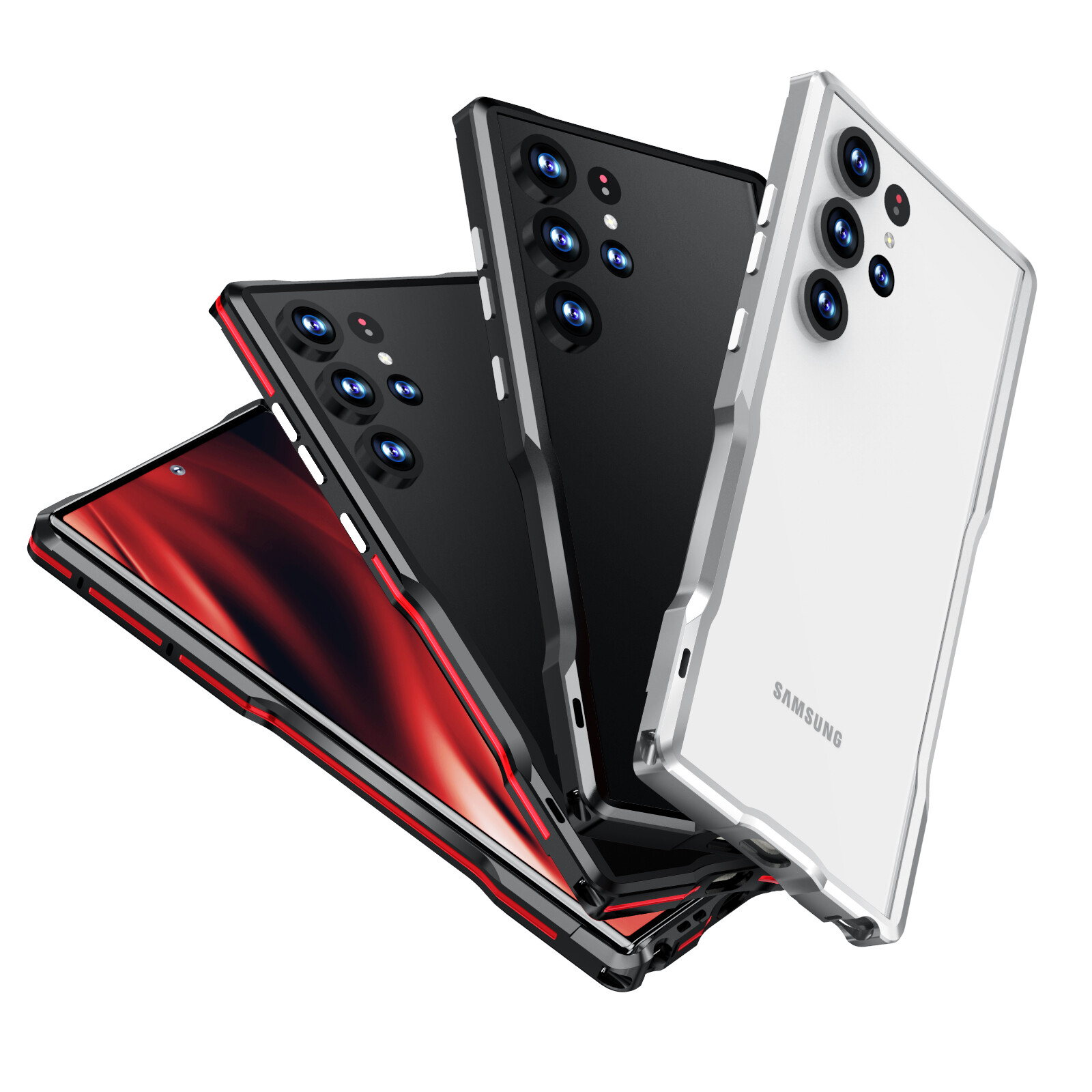 For Samsung Galaxy S26 S25 S24 S23 Ultra Luxury Aluminum Metal Bumper Case+Screw