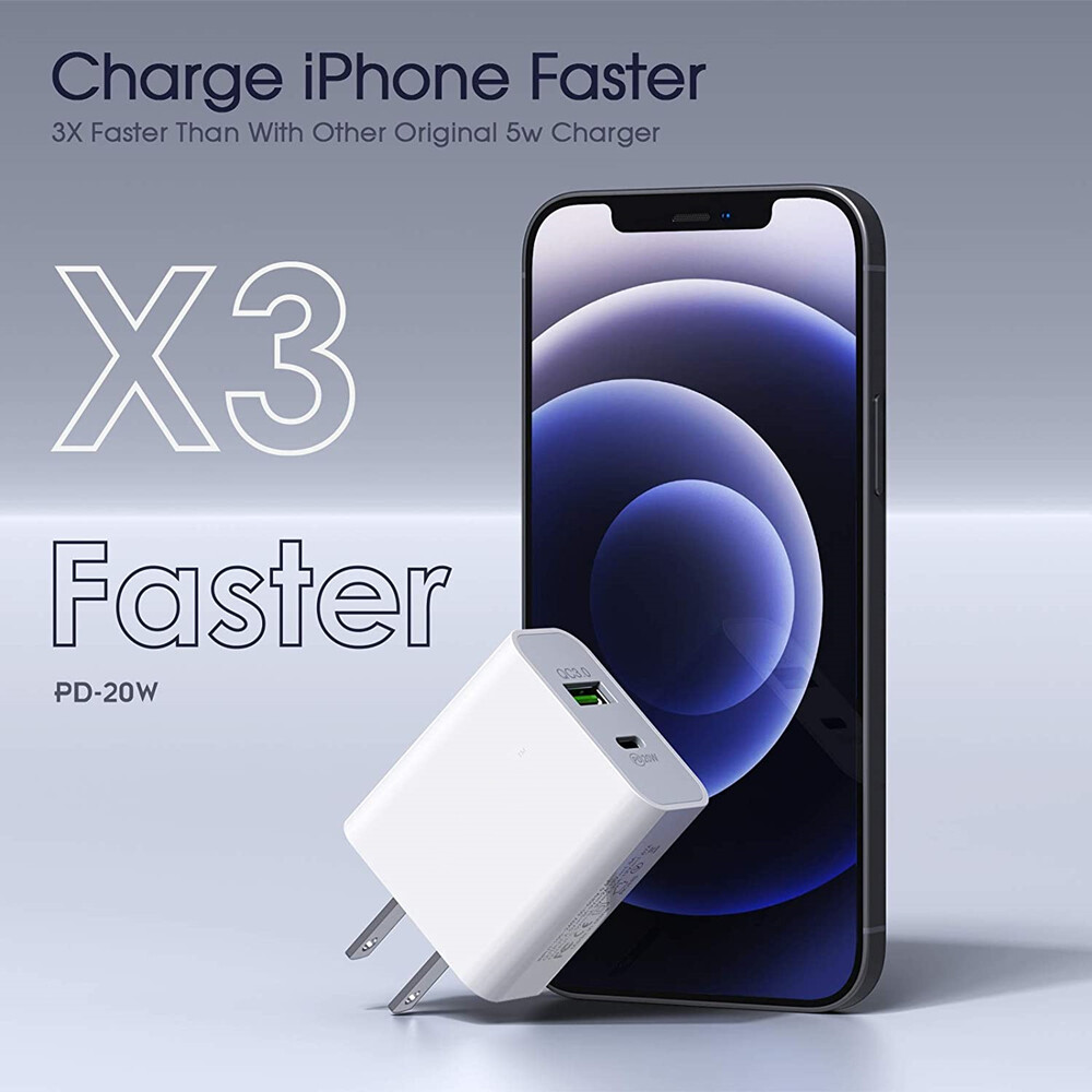 For iPhone 17 16 15 11 20W Fast Charger Block USB Type C Wall Power Adapter Lot