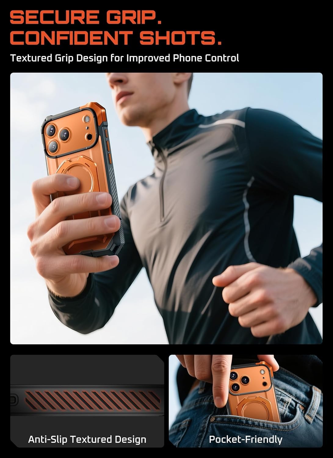 SUPCASE For iPhone 17 Pro Max W/ Camera Control Button Cove Magnetic Stand Case