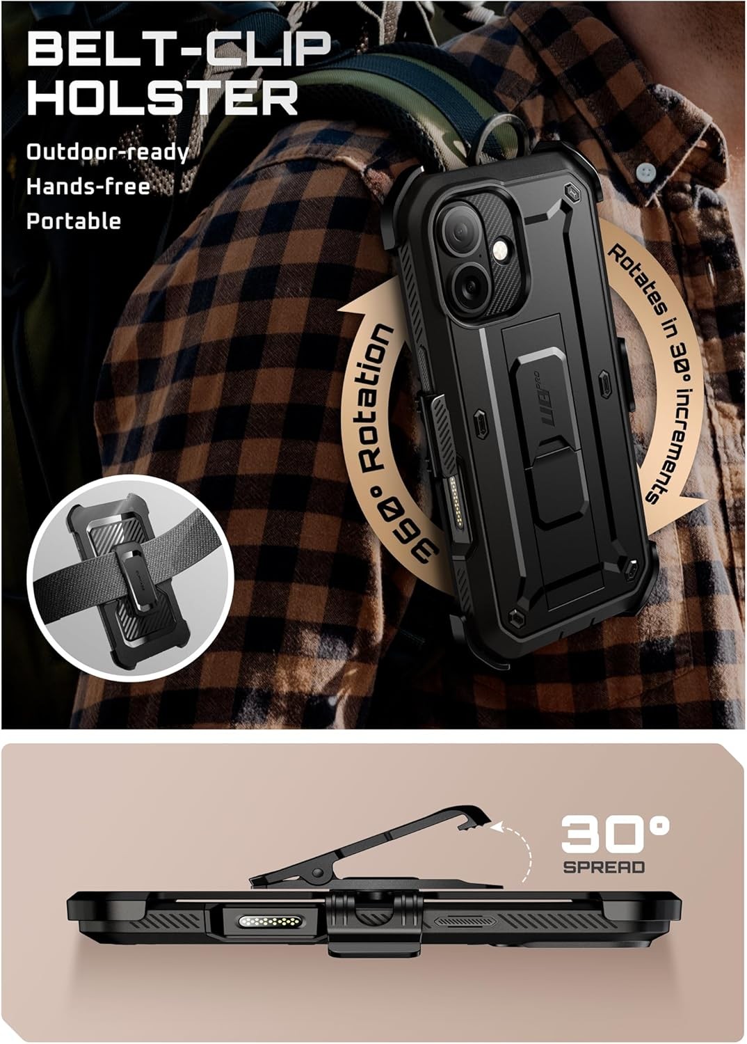 SUPCASE UBPro Military-Grade Protection Case for iPhone 17 6.3″ Shockproof Cover