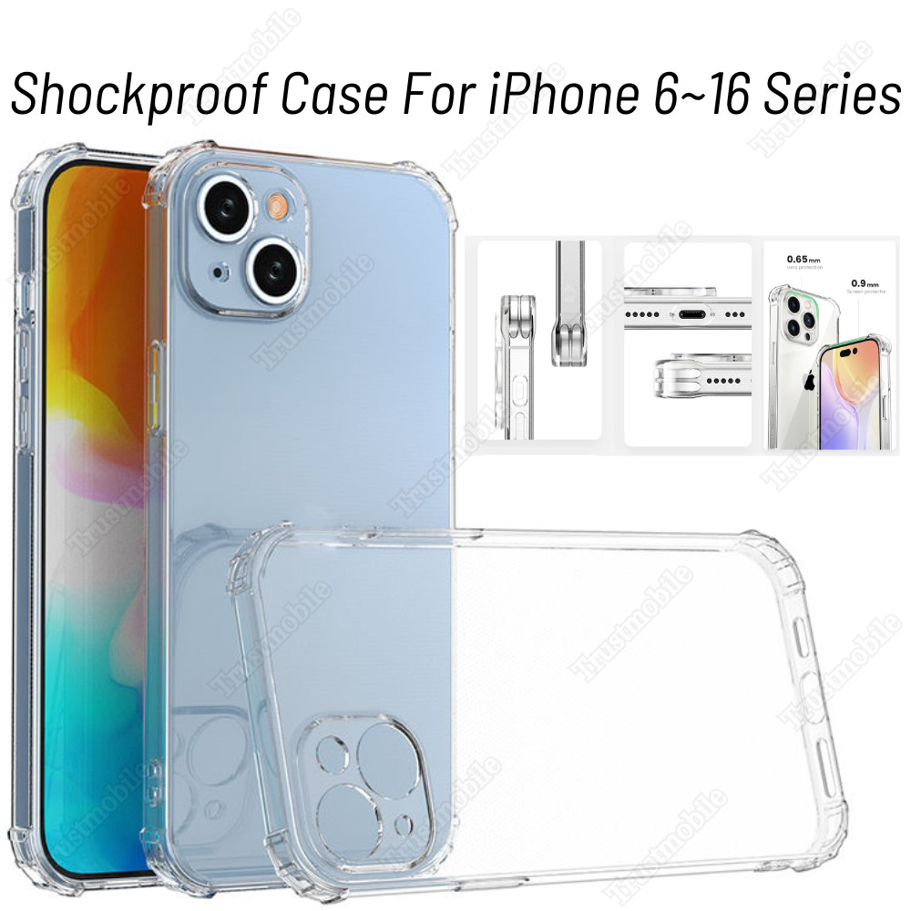 Clear Shockproof Bumper Case Cover For iPhone 16 15 14 13 12 11 Pro XR 8 7 6 Lot