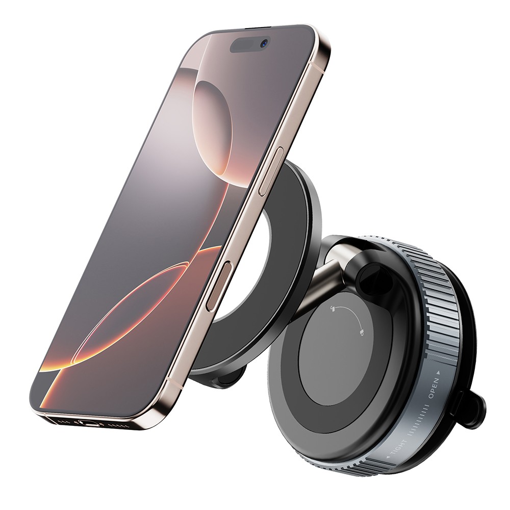 360° Adjustable Magnetic Vacuum Suction Cup Car Phone Holder Mount for MagSafe