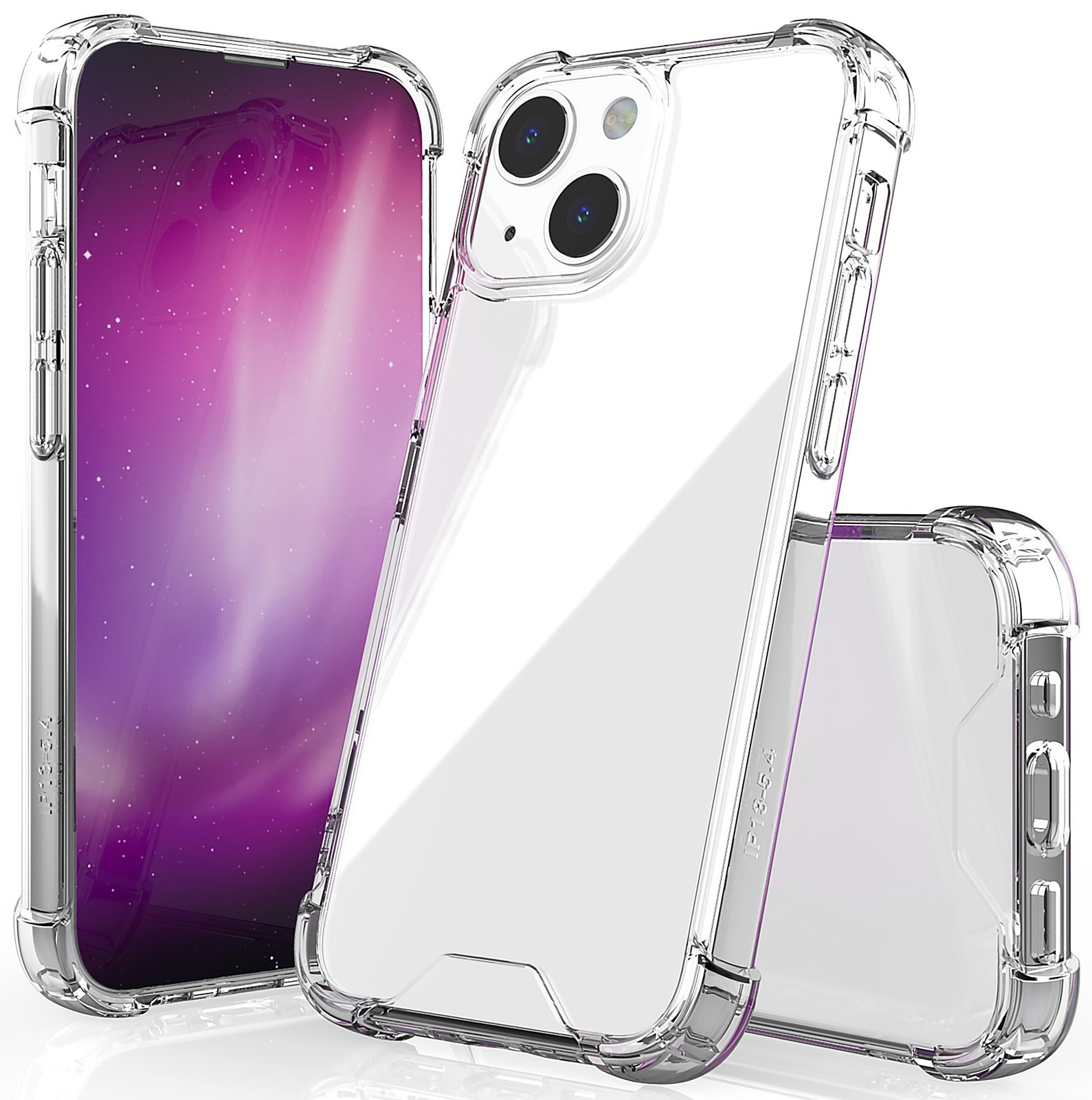 AquaFlex Transparent Anti-Shock Clear Phone Case Slim Cover for iPhone 13 Mini