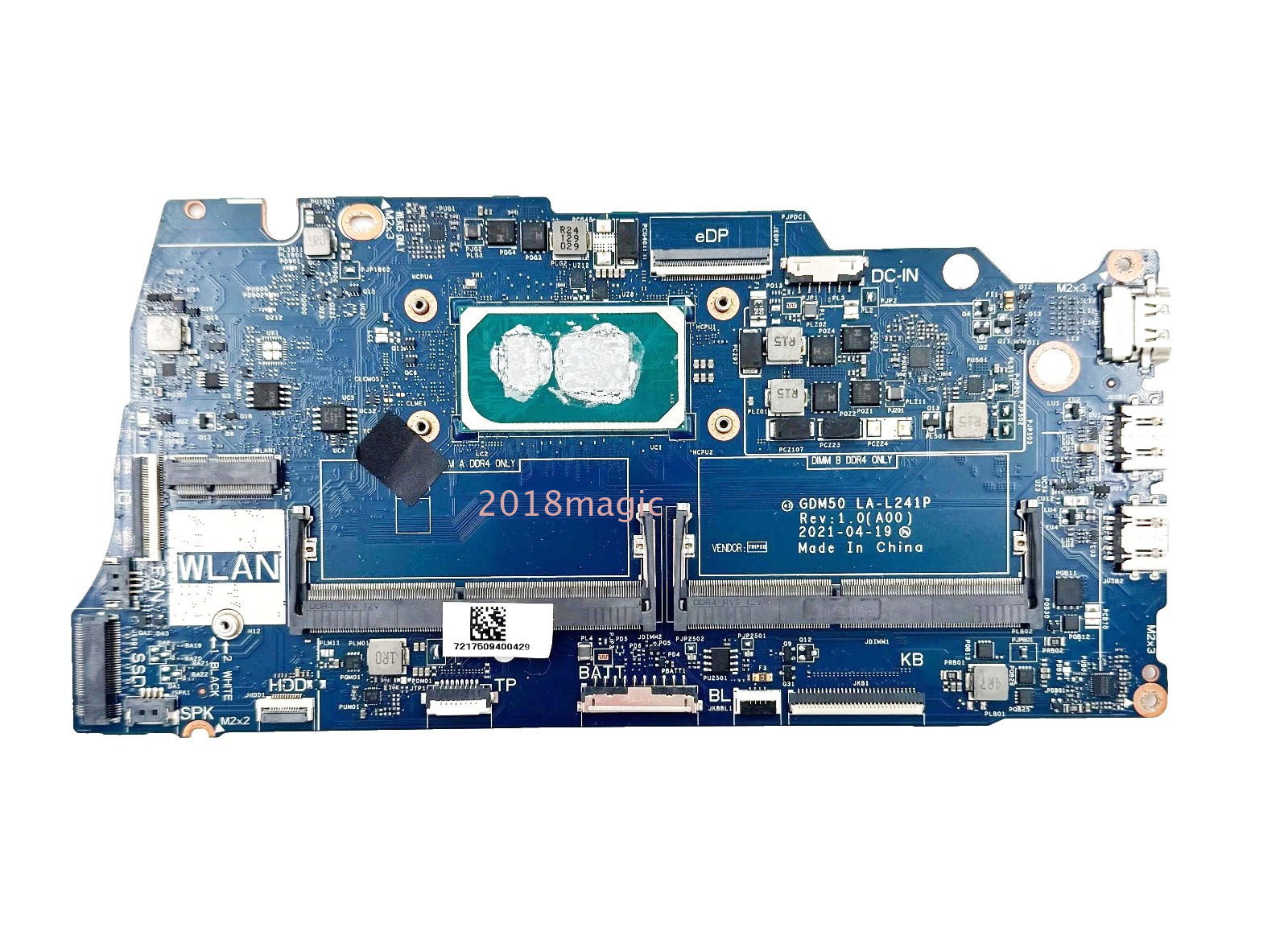 For Dell Inspiron 15 3511 Motherboard w/ I5-1135G7 CPU LA-L241P 042CN CN-0042CN