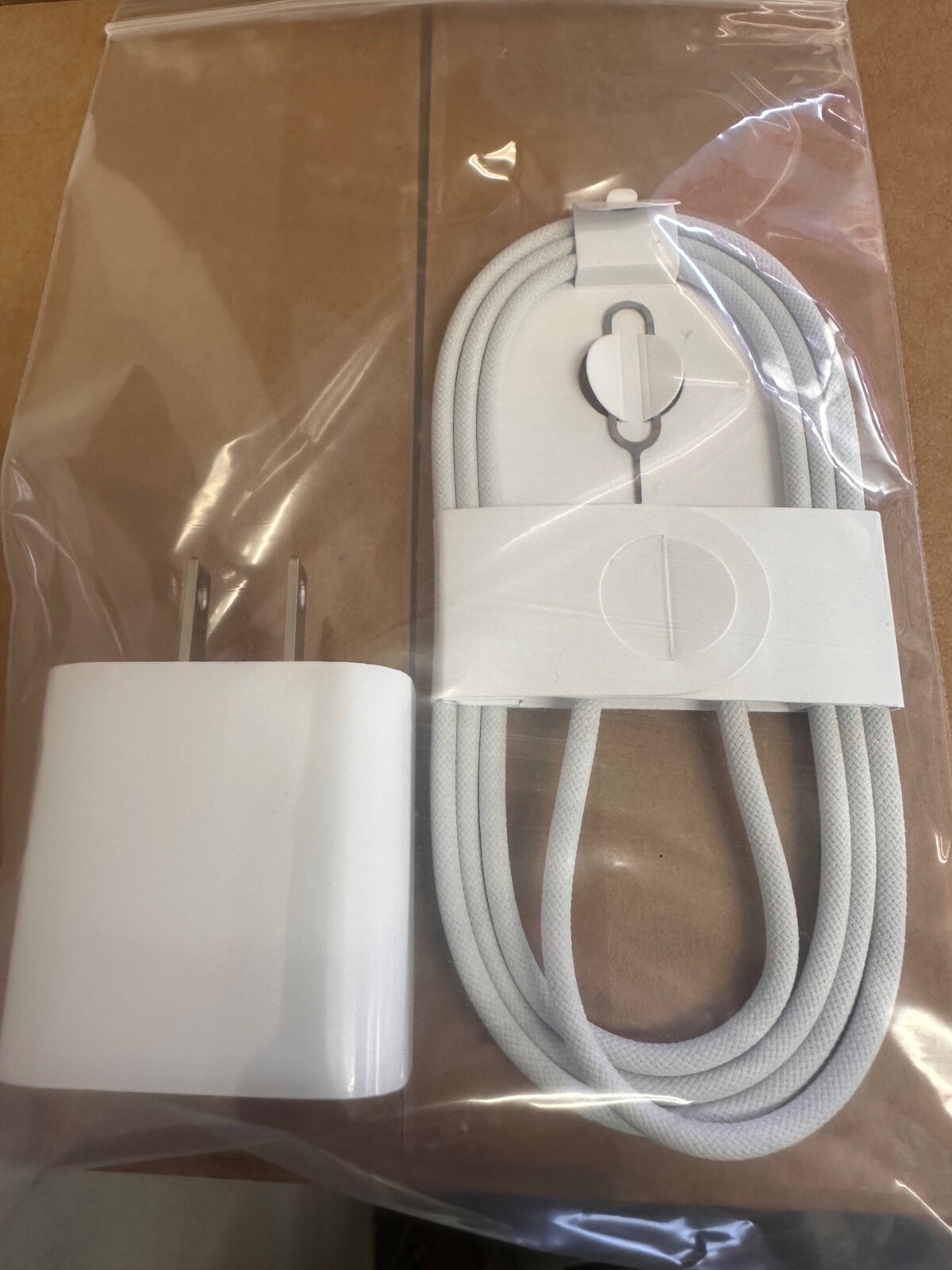 Genuine Apple 20W USB-C Adapter & 1M Braided Cable for iPhone 15 and 16