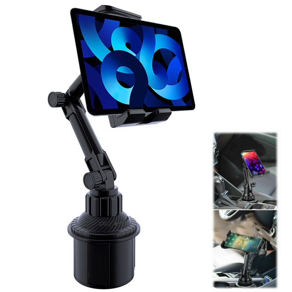 Universal Car Mount Car Cup Holder Phone Stand For 4.7-12.9″ iPhone iPad Tablet