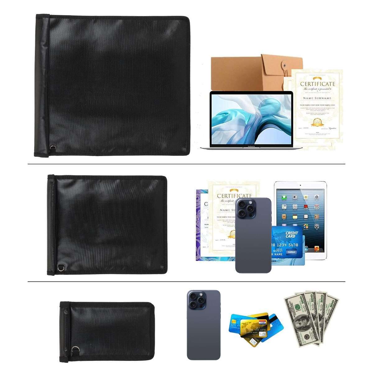 Faraday Bag RFID Signal Blocking Shielding Pouch Large Case iPad Phone 17inx15in