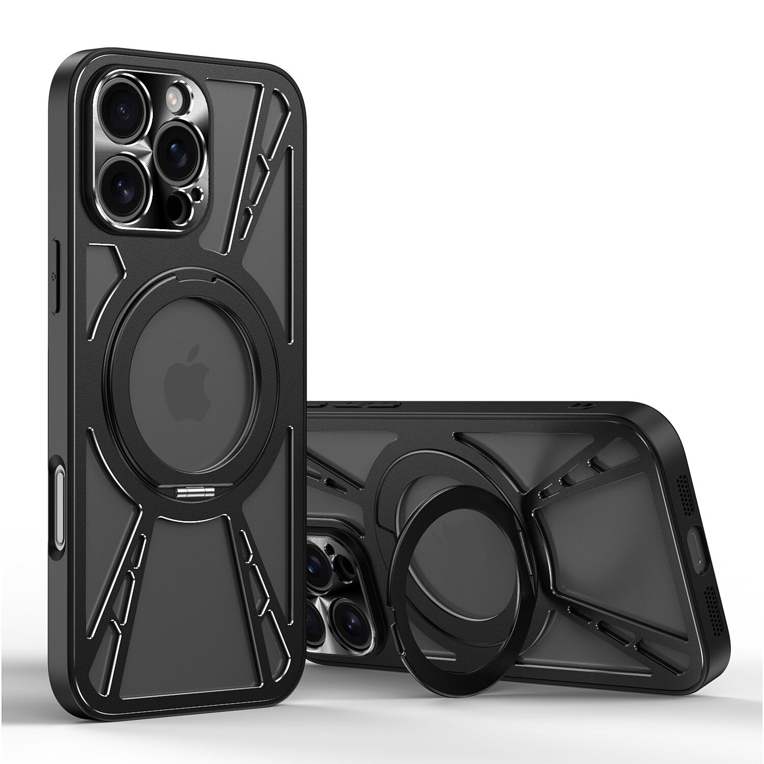 For iPhone 16/15/14/13/12/11 Magnetic Aluminum Metal Case Metal Frame Bumper