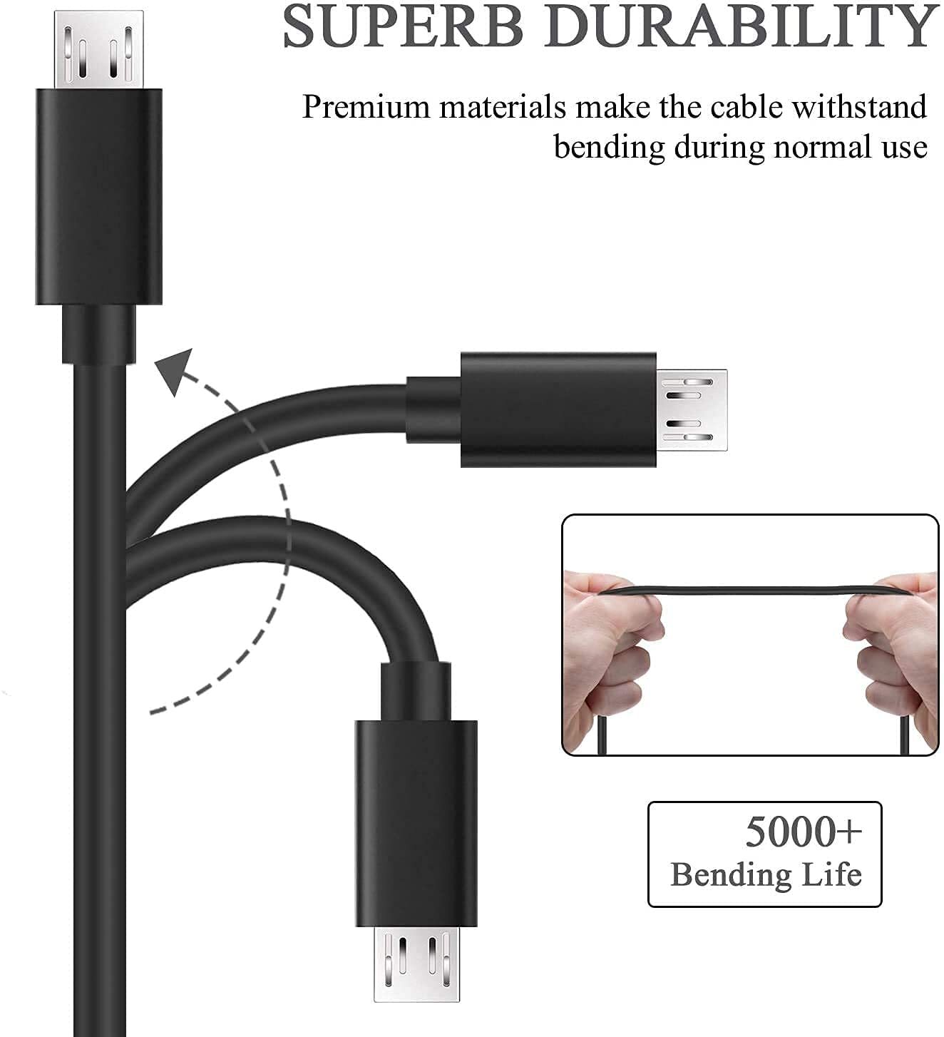 3/6ft Micro USB Fast Charging Cable Cord For Samsung Android Phone Charger Lot