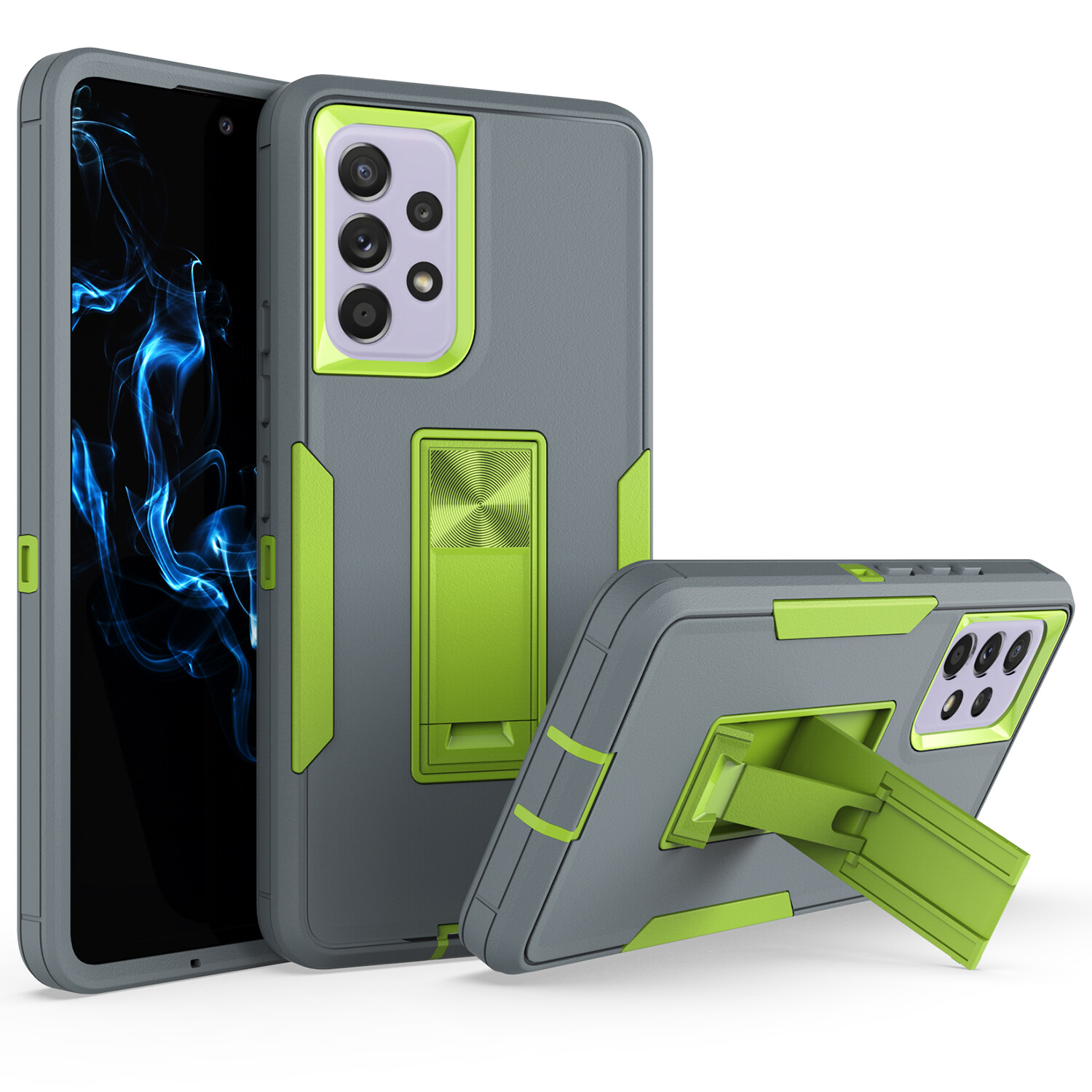 For Samsung A23 4G/A33 5G/A53 A73 5G Full-Body Dual Layer Rugged Kickstand Case