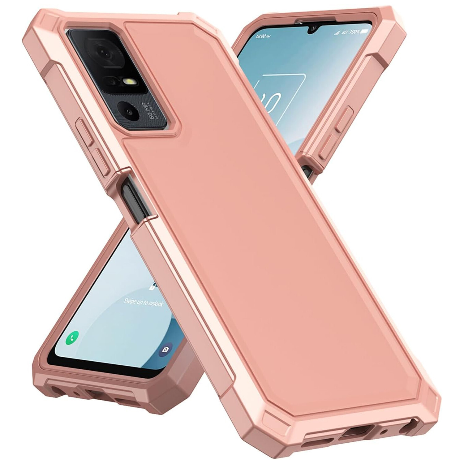 For Lively Jitterbug Smart4 Case 2 Layer Shockproof Corners TPU Bumper Cover