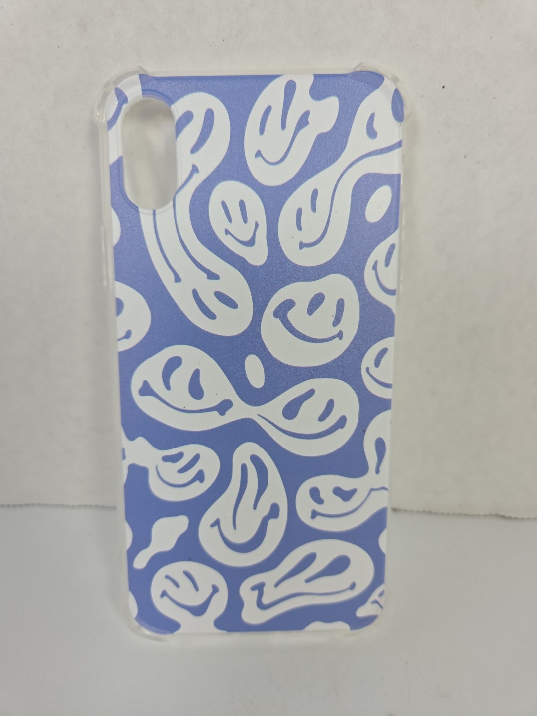 Blue/White Trippy Smile Jelly Phone Case For iPhone XS/S | NEW