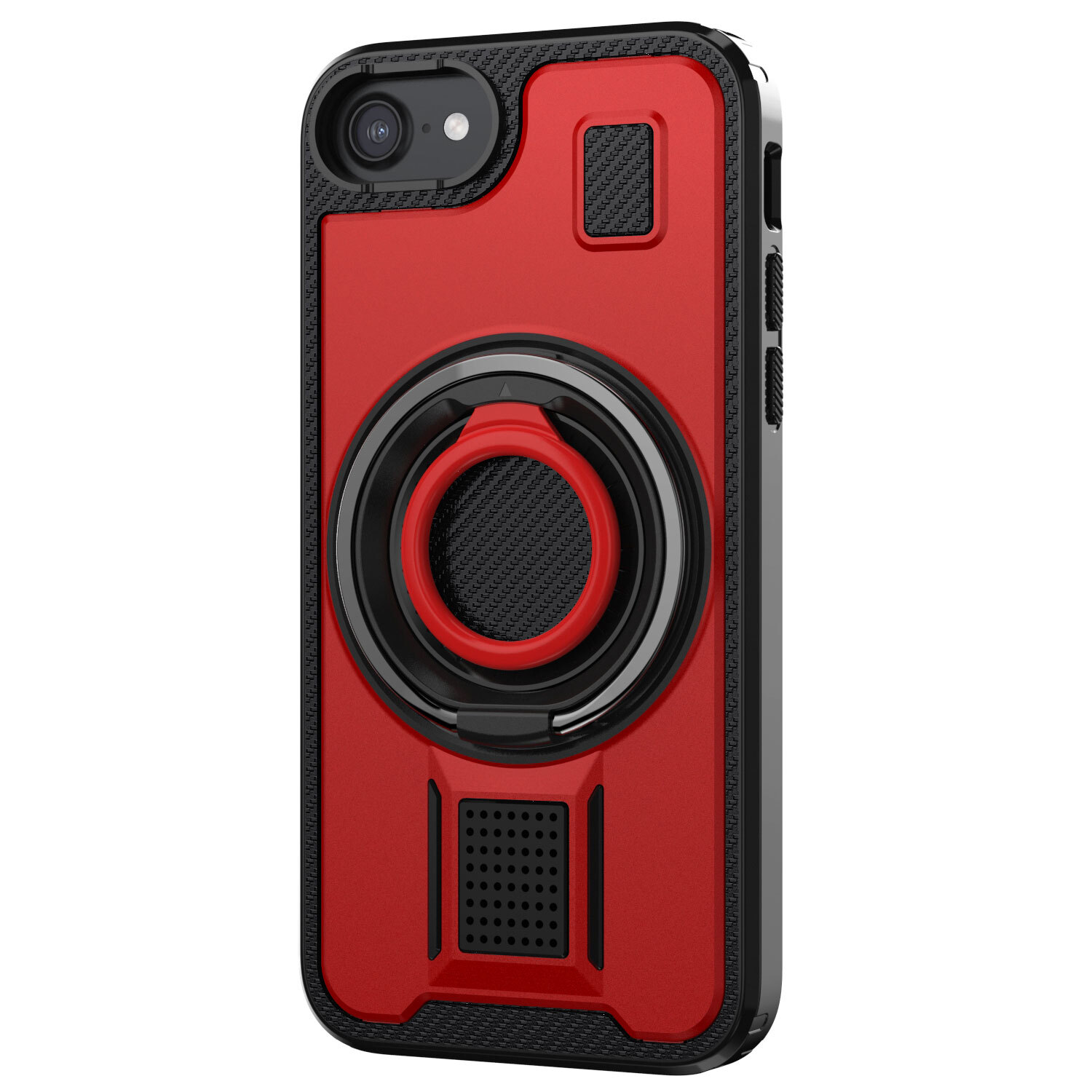 For Apple iPhone 6/6s/7/8 4.7″ Shockproof Hard Case, Ring Kickstand Phone Cover