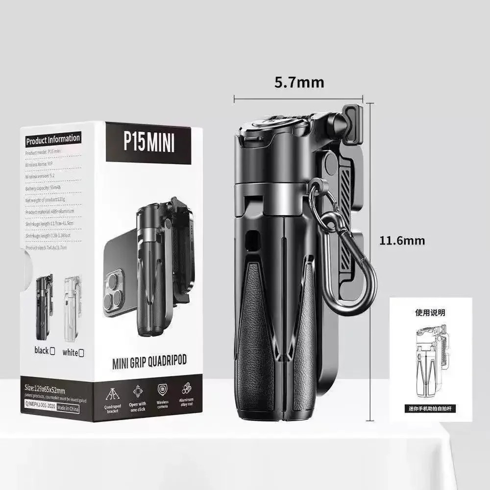Mini Tripod Selfie Stick Bluetooth Remote 360° Rotating Phone Stand