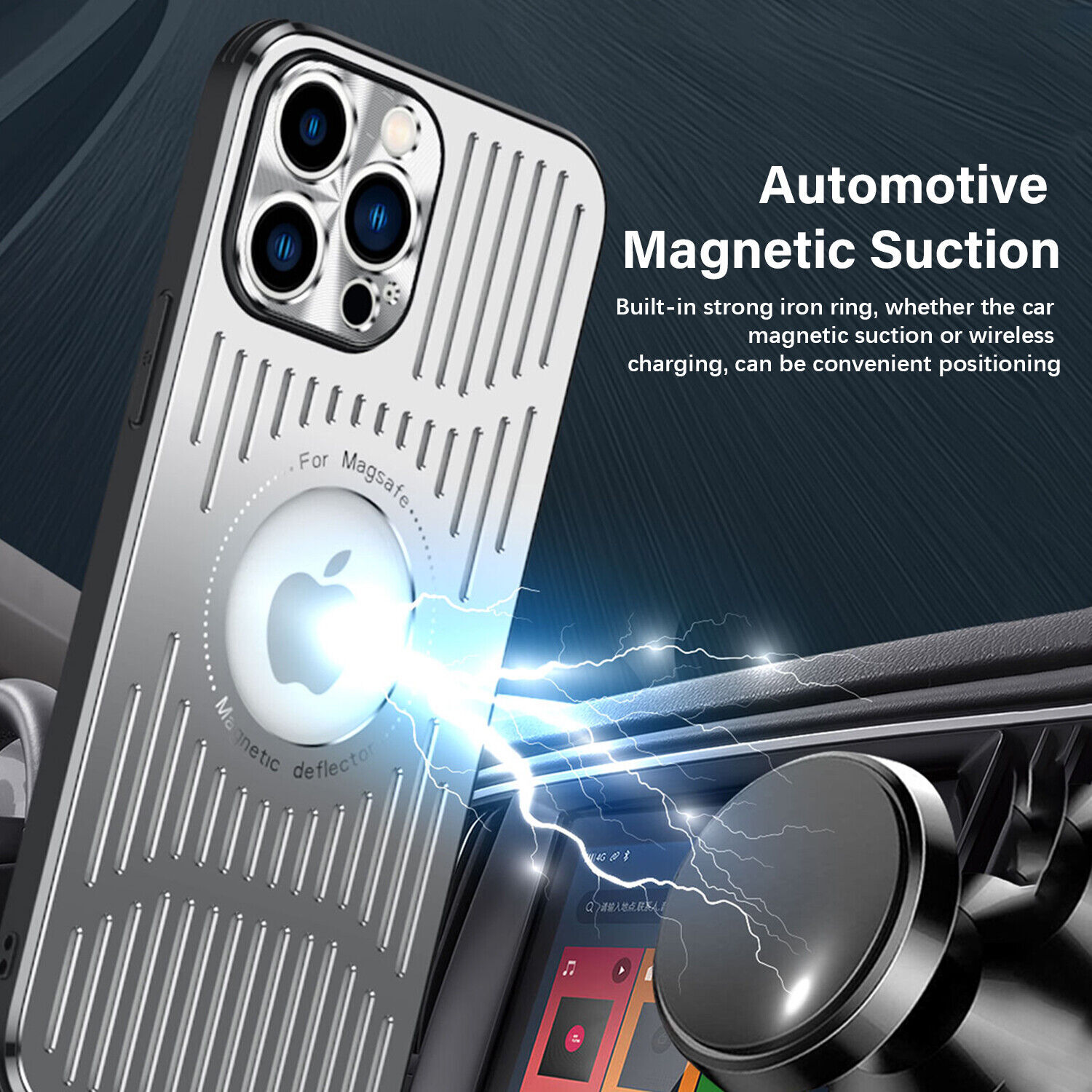 Heat Dissipation Case Cover For iPhone 14 Pro Max 12 13 MagSafe Metal Shockproof