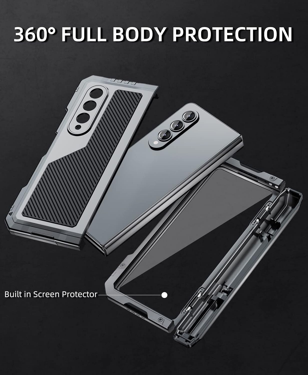 Armour case for Saumsung Fold 4, Full-Body Protect for Galaxy Fold 4 Case wit…