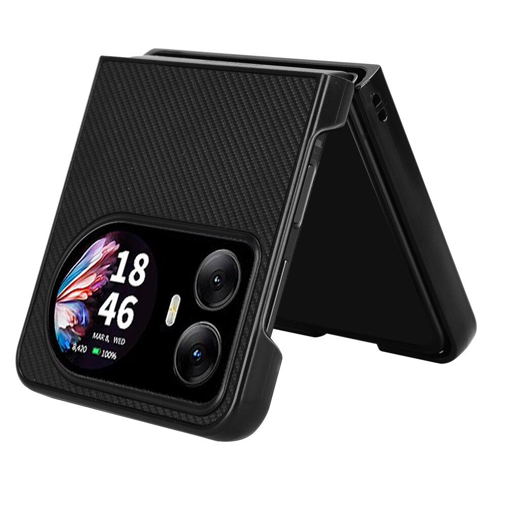 For Blackview Hero 10 Carbon fiber Texture PU Leather PC Hard Back Cover Case